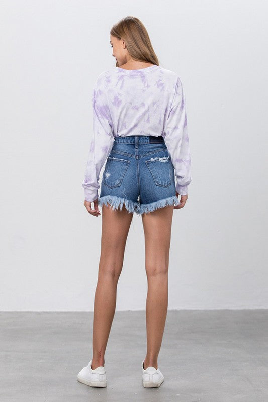 HIGH RISE PREMIUM DENIM SHORTS - Faylinn & Co
