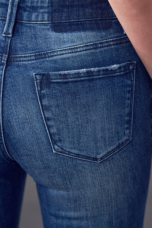 Frayed Hem Flare Jeans - Faylinn & Co