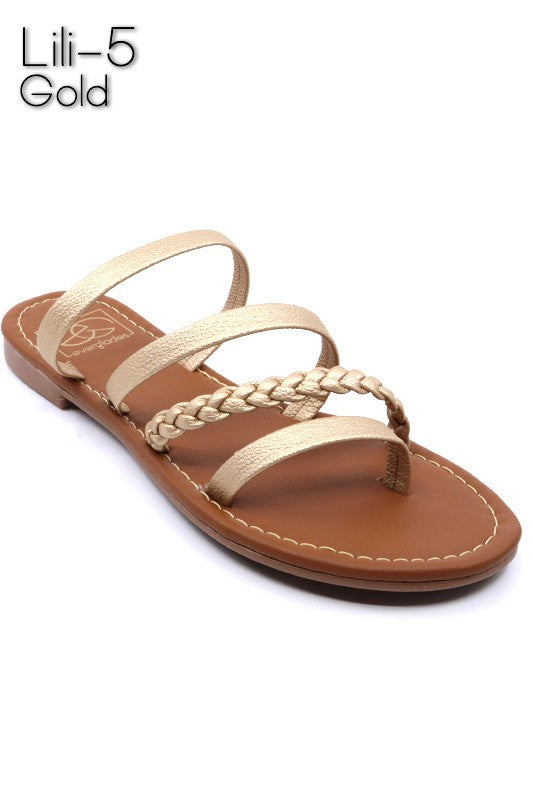 Braided Strappy Sandal - Faylinn & Co