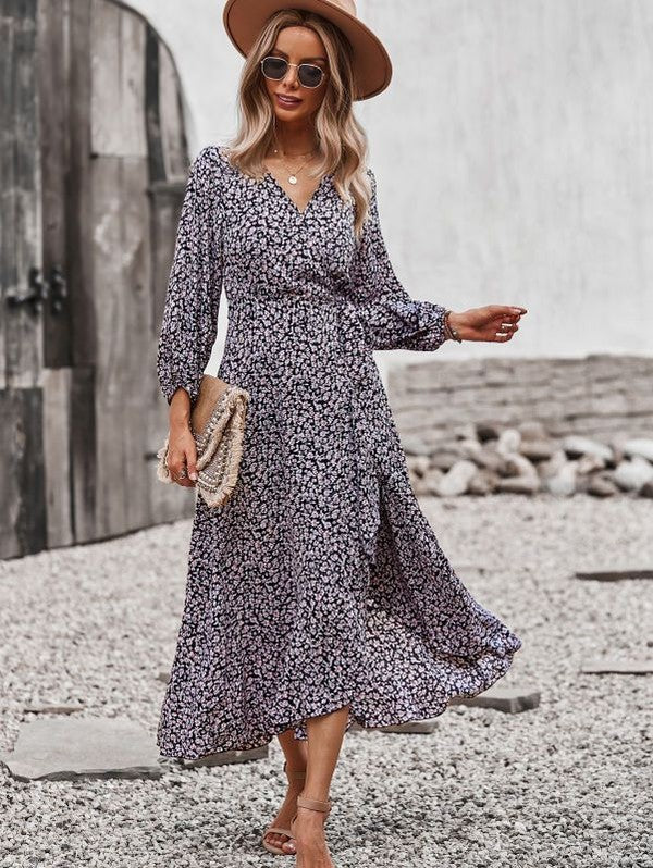 Printed midi dress - Faylinn & Co