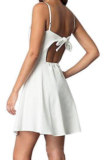 JUNIORS TIE BACK FLARE DRESS - Faylinn & Co