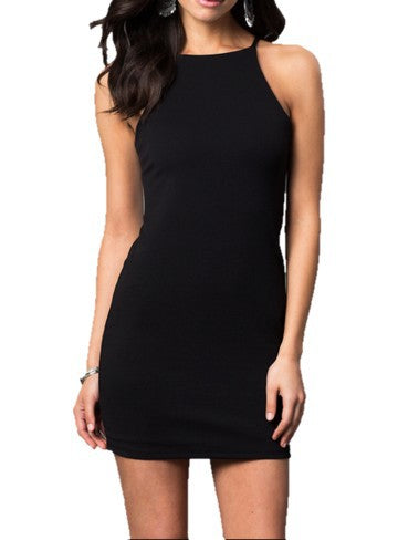 JUNIORS ROUND NECK MINI DRESS - Faylinn & Co