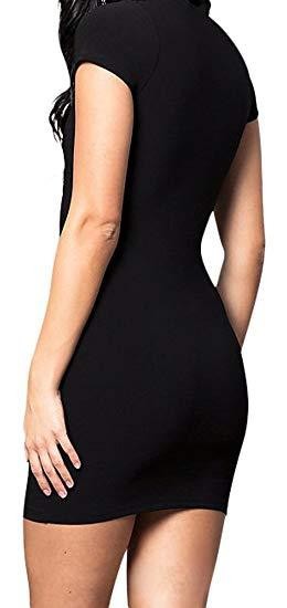 JUNIORS V-NECK PARTY DRESS WITH CHOKER NECKLINE - Faylinn & Co