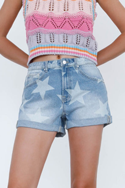 Star Print Shorts - Faylinn & Co