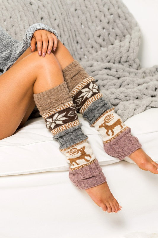 Nordic Snowflake Leg Warmers - Faylinn & Co