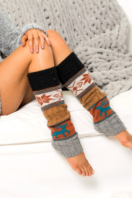 Nordic Snowflake Leg Warmers - Faylinn & Co