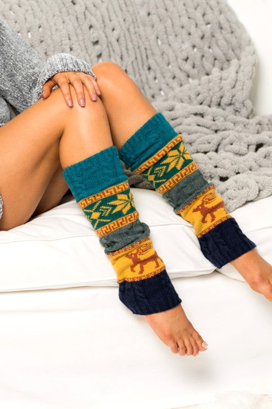 Nordic Snowflake Leg Warmers - Faylinn & Co