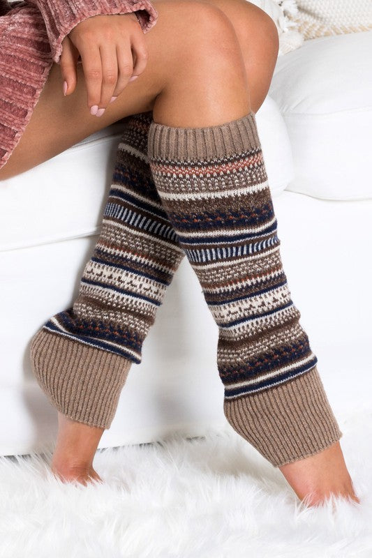 Short Fairisle Legwarmer - Faylinn & Co