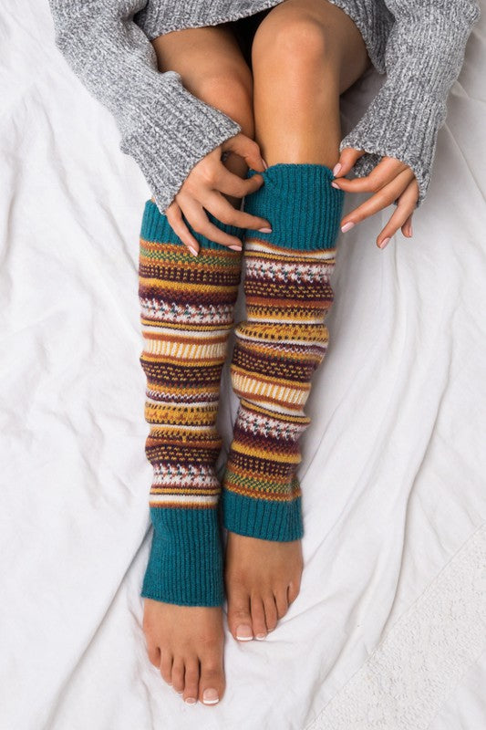 Short Fairisle Legwarmer - Faylinn & Co