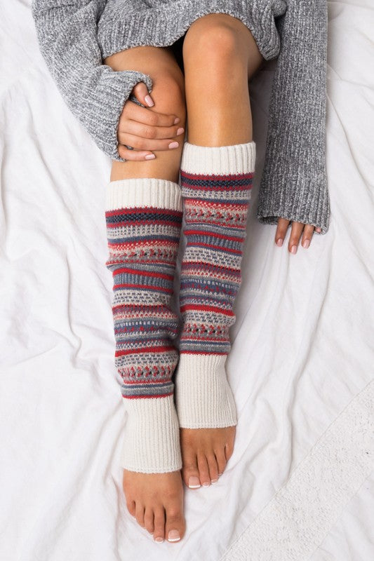 Short Fairisle Legwarmer - Faylinn & Co
