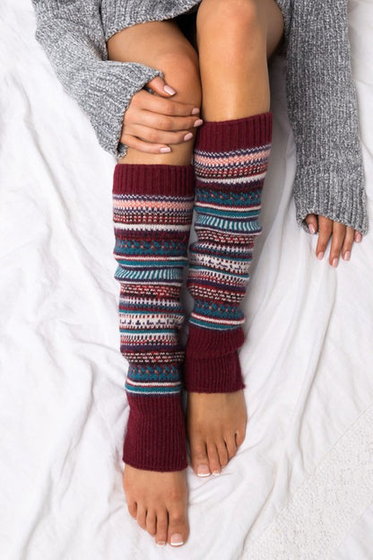 Short Fairisle Legwarmer - Faylinn & Co