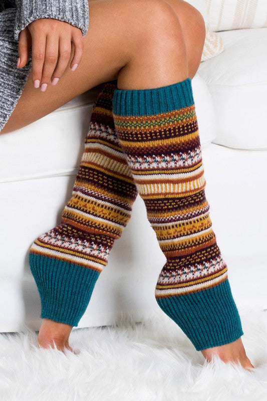 Short Fairisle Legwarmer - Faylinn & Co