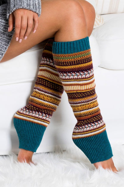 Short Fairisle Legwarmer - Faylinn & Co