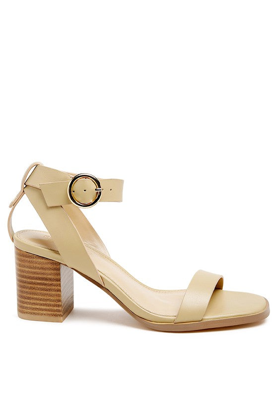 RAG&CO DOLPH STACK BLOCK HEELED SANDAL - Faylinn & Co