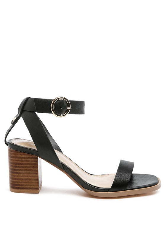 RAG&CO DOLPH STACK BLOCK HEELED SANDAL - Faylinn & Co