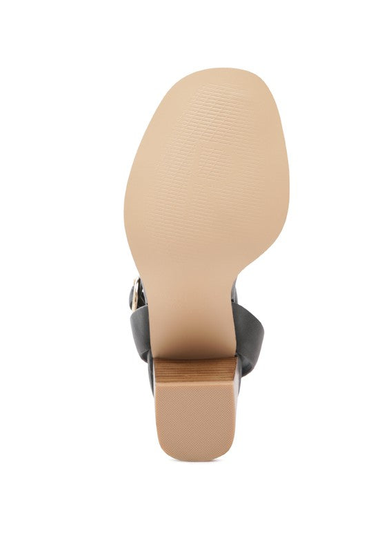 RAG&CO DOLPH STACK BLOCK HEELED SANDAL - Faylinn & Co