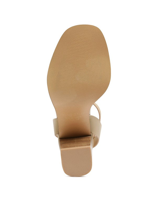 RAG&CO DOLPH STACK BLOCK HEELED SANDAL - Faylinn & Co