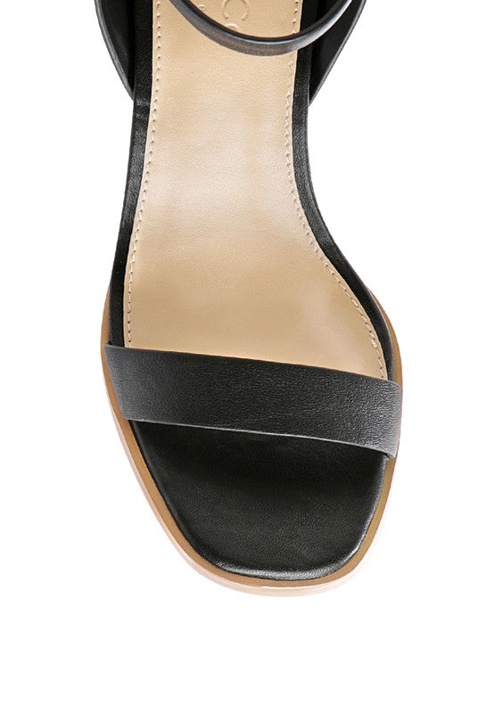 RAG&CO DOLPH STACK BLOCK HEELED SANDAL - Faylinn & Co