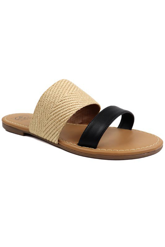 Two Band slide Sandal - Faylinn & Co