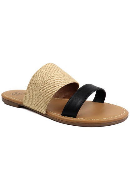 Two Band slide Sandal - Faylinn & Co