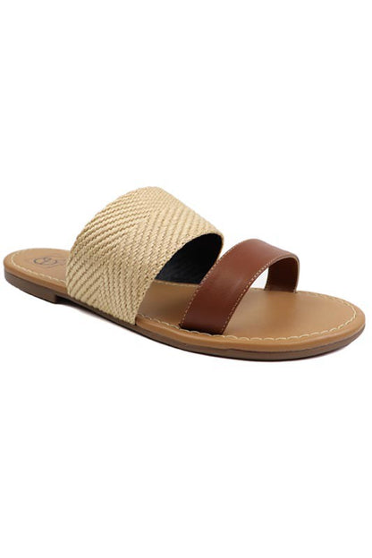 Two Band slide Sandal - Faylinn & Co