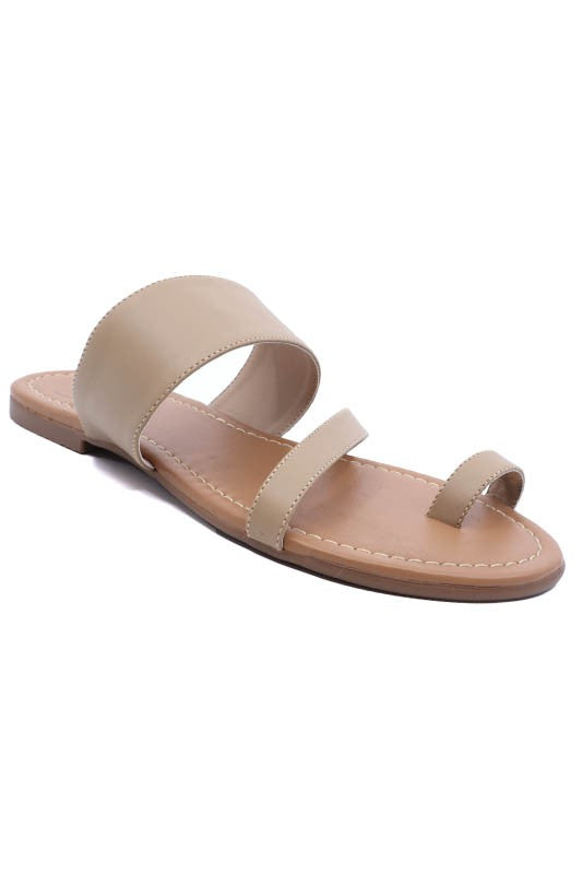 Toe ring Slide Sandal - Faylinn & Co