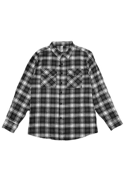 Boyfriend Oversize Plaid Flannel Long Sleeve - Faylinn & Co