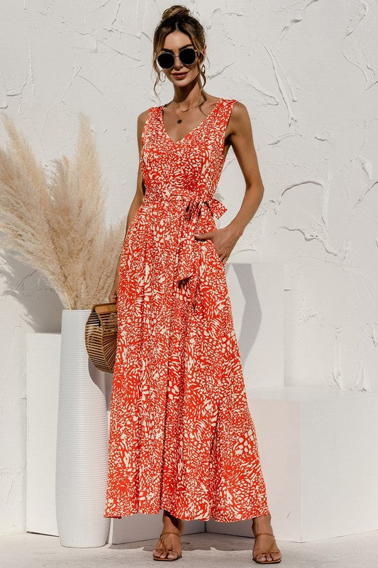 Tie Detail Maxi Dress - Faylinn & Co