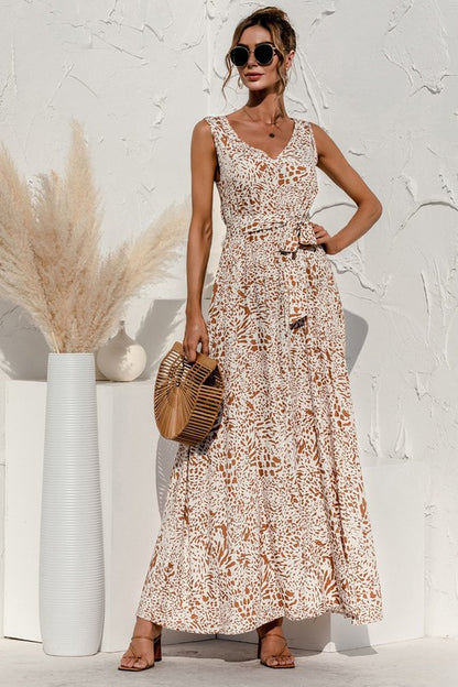 Tie Detail Maxi Dress - Faylinn & Co