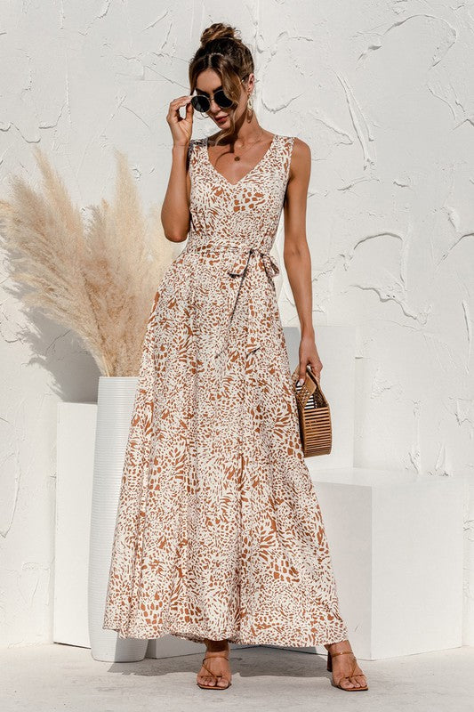 Tie Detail Maxi Dress - Faylinn & Co
