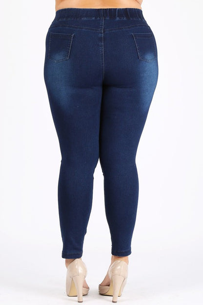 4X5X-5X6X Plus Jeggings Denim Pants - Faylinn & Co