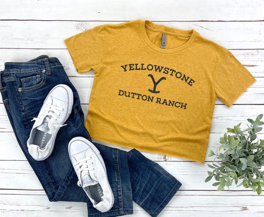 Yellowstone Dutton Ranch Boutique Cropped Tee - Faylinn & Co