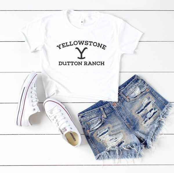 Yellowstone Dutton Ranch Boutique Cropped Tee - Faylinn & Co