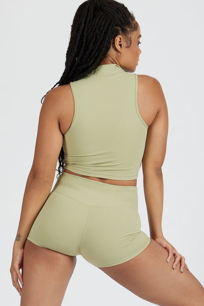 High Neck Cut Off Tank - Faylinn & Co