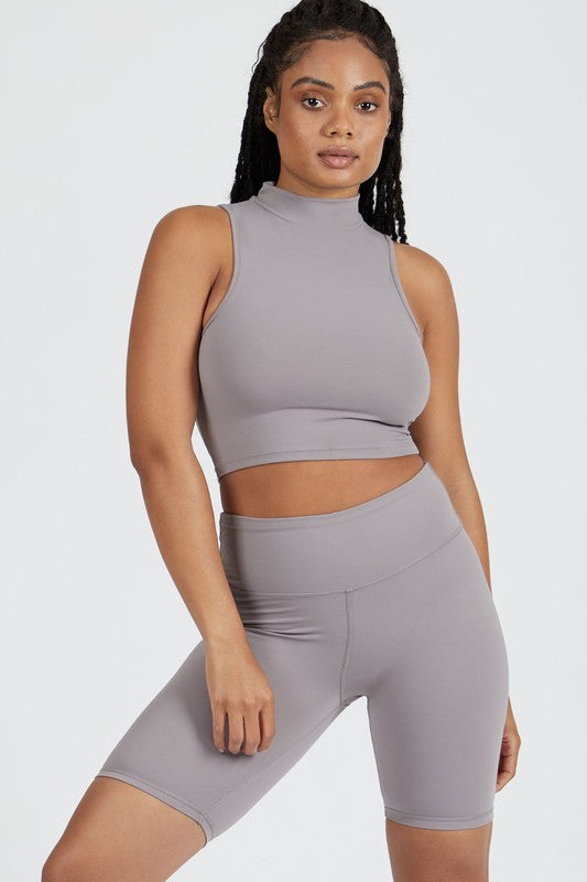 High Neck Cut Off Tank - Faylinn & Co