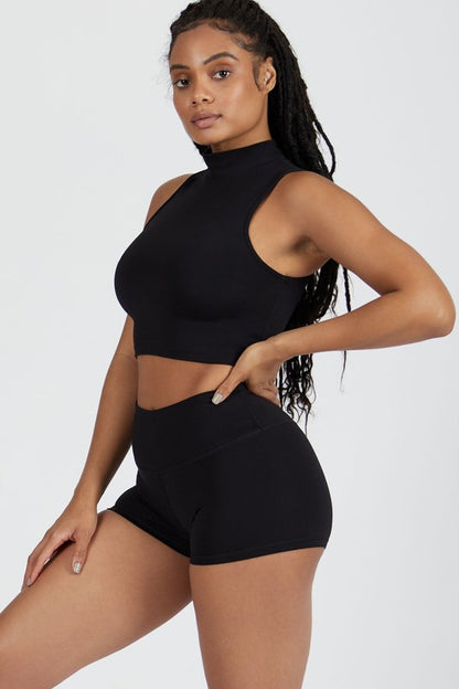 High Neck Cut Off Tank - Faylinn & Co
