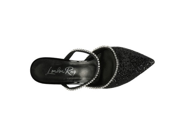 IRIS Glitter Spool Heel Sandal - Faylinn & Co