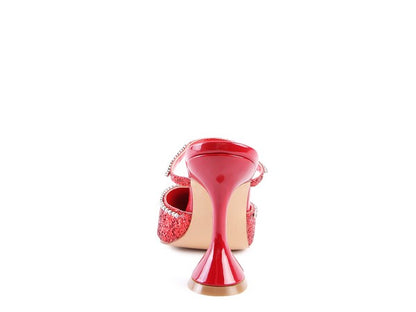 IRIS Glitter Spool Heel Sandal - Faylinn & Co