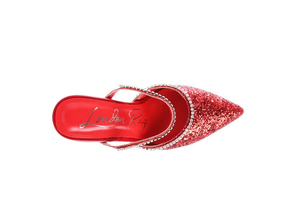 IRIS Glitter Spool Heel Sandal - Faylinn & Co
