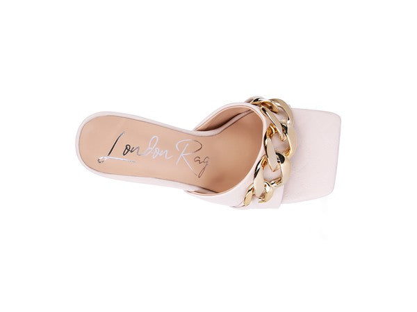 MERMAID Quilted Metal Chain Heeled Sandals - Faylinn & Co