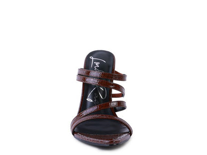 NEW AFFAIR Croc Metal High Heeled Sandals - Faylinn & Co