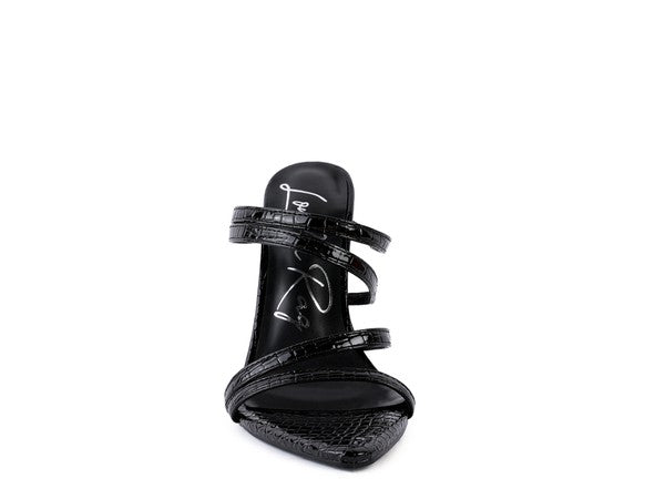 NEW AFFAIR Croc Metal High Heeled Sandals - Faylinn & Co