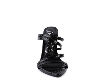 NEW AFFAIR Croc Metal High Heeled Sandals - Faylinn & Co