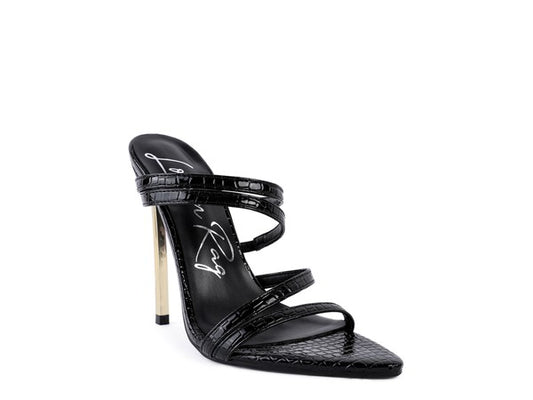 NEW AFFAIR Croc Metal High Heeled Sandals - Faylinn & Co