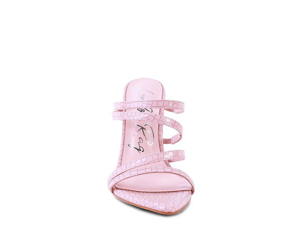 NEW AFFAIR Croc Metal High Heeled Sandals - Faylinn & Co