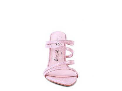 NEW AFFAIR Croc Metal High Heeled Sandals - Faylinn & Co