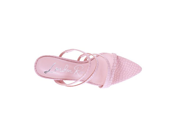 NEW AFFAIR Croc Metal High Heeled Sandals - Faylinn & Co