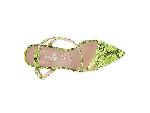 CHERRY TART Snake Print Spool Heel Sandals - Faylinn & Co