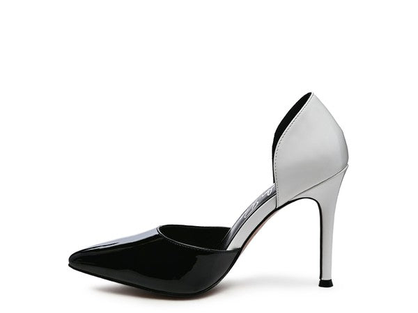 Candy Cane Patent Pu Slip On Stiletto Heels - Faylinn & Co