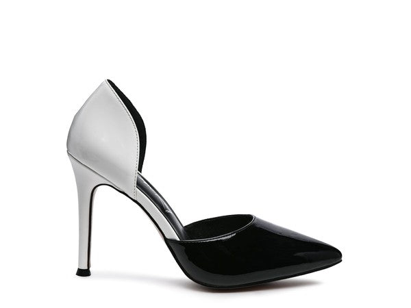 Candy Cane Patent Pu Slip On Stiletto Heels - Faylinn & Co
